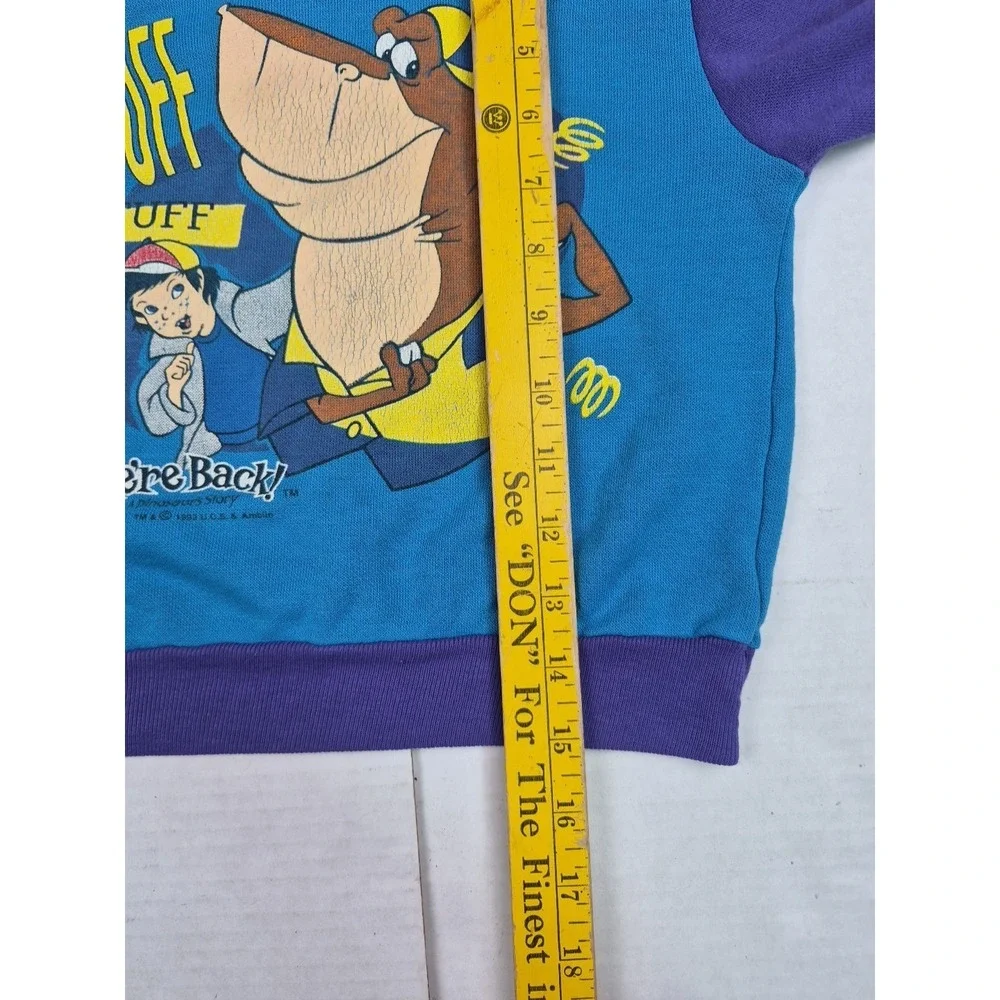 Vintage we're back a dinosaur's story kids shirt Pants‎ Outfit Size 7 90s FLAWS - Picture 11 of 16